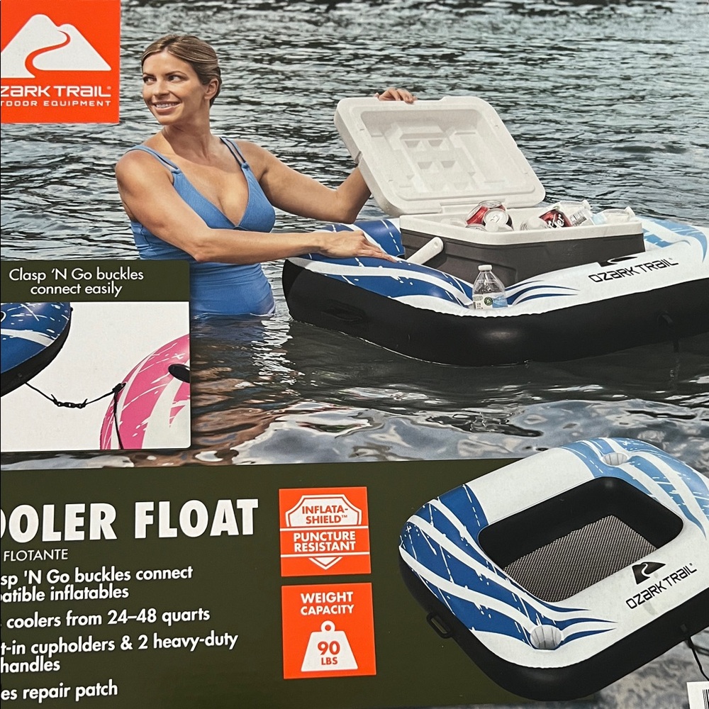 Ozark Trail Blue and Black Cooler Float